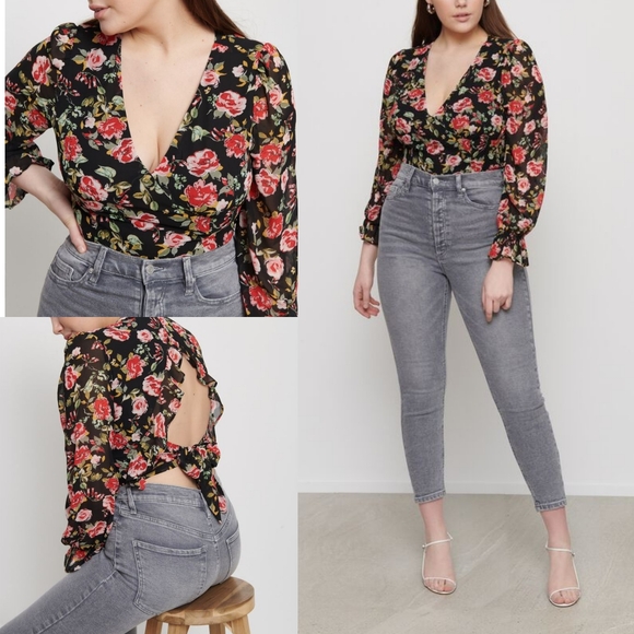 EUC ✅️ Open Back Floral Blouse - Picture 3 of 8